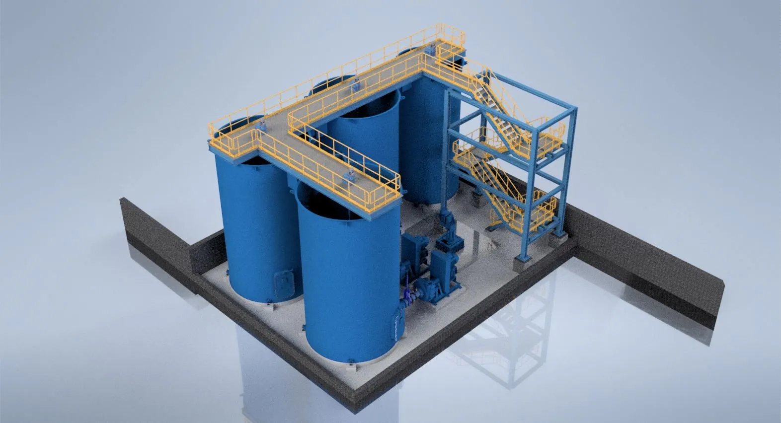 Tailings thickening bank